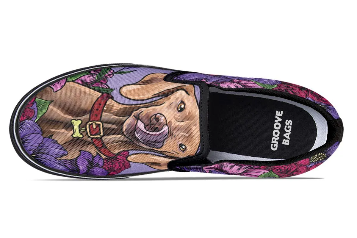 Illustrated Vizsla Slip-On Shoes