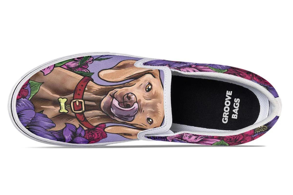 Illustrated Vizsla Slip-On Shoes