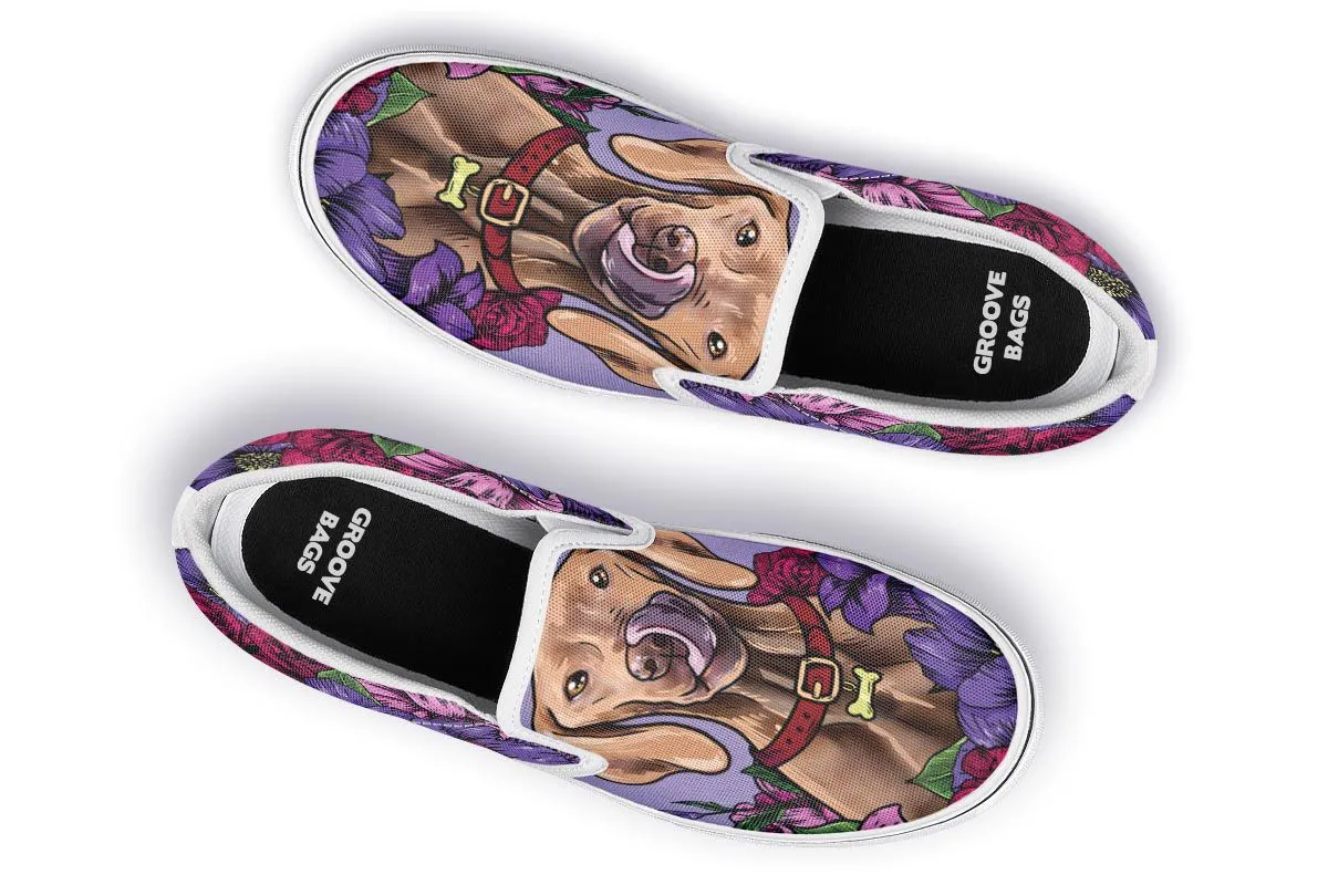 Illustrated Vizsla Slip-On Shoes