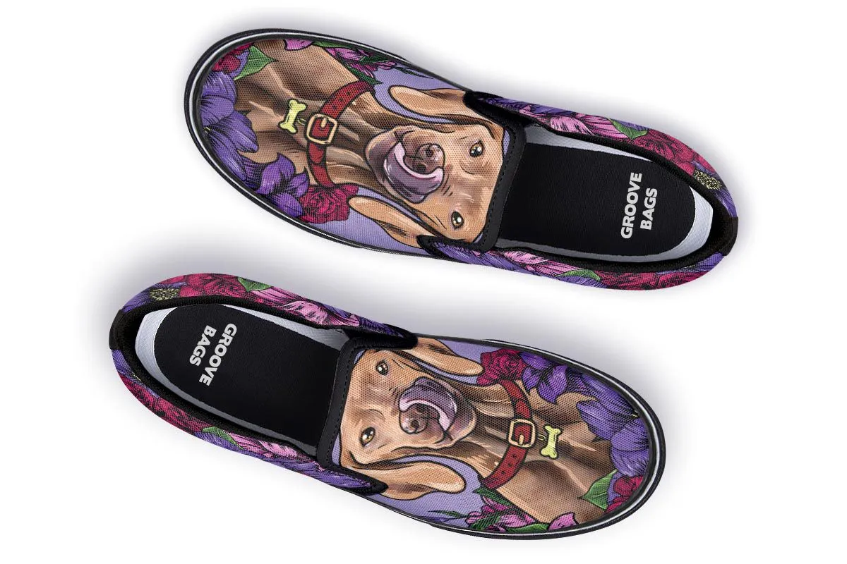 Illustrated Vizsla Slip-On Shoes