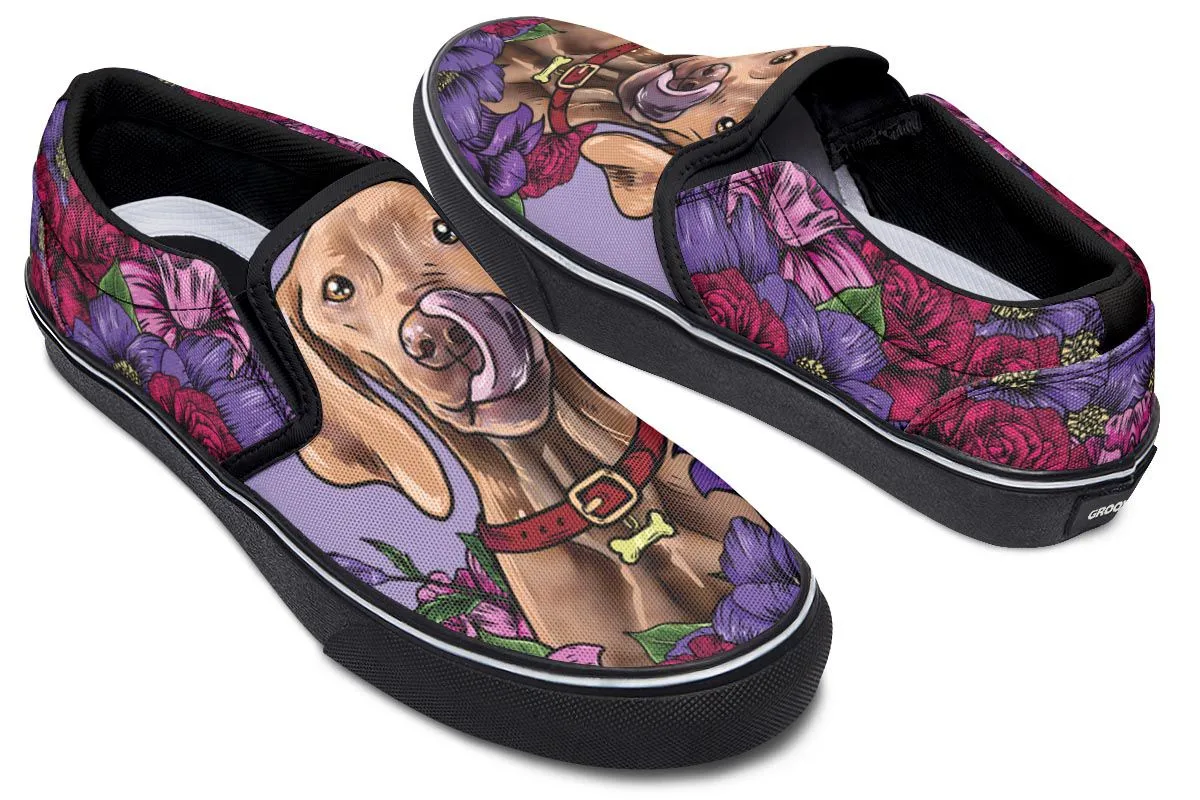 Illustrated Vizsla Slip-On Shoes