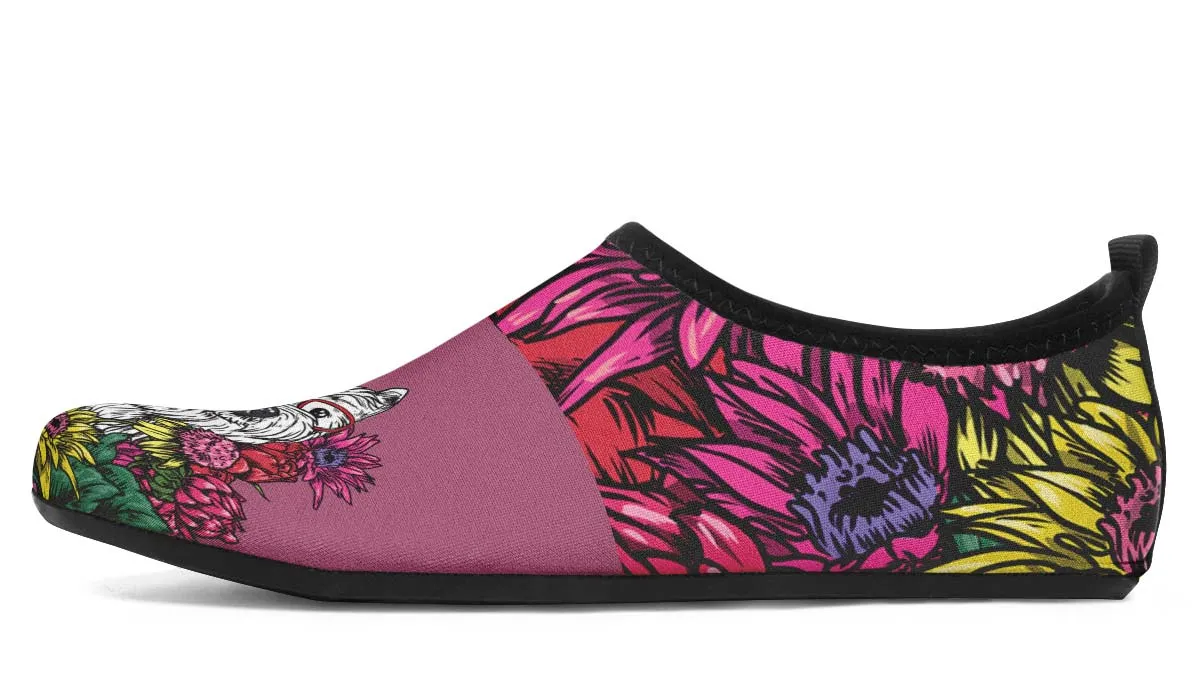 Illustrated Westie Aqua Barefoot Shoes
