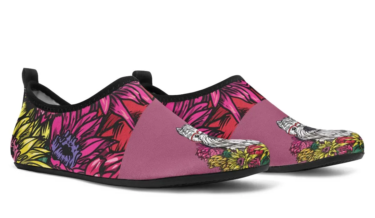 Illustrated Westie Aqua Barefoot Shoes