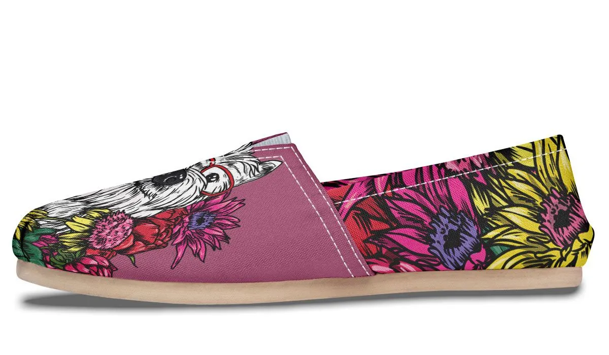 Illustrated Westie Casual Shoes