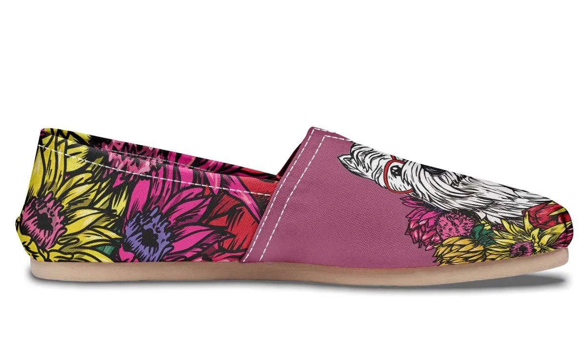 Illustrated Westie Casual Shoes