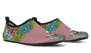 Illustrated White Labrador Retriever Aqua Barefoot Shoes