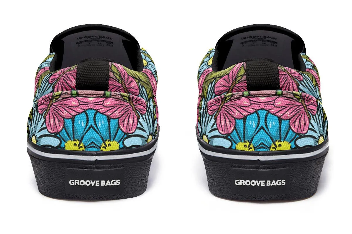Illustrated White Labrador Retriever Slip-On Shoes