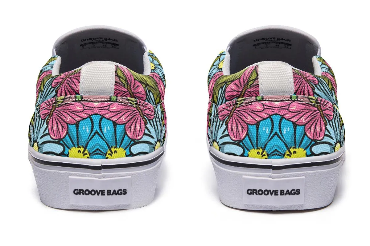 Illustrated White Labrador Retriever Slip-On Shoes