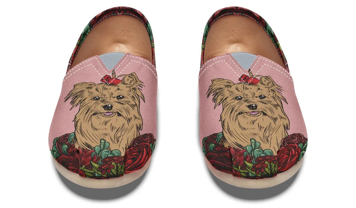 Illustrated Yorkie Terrier Casual Shoes