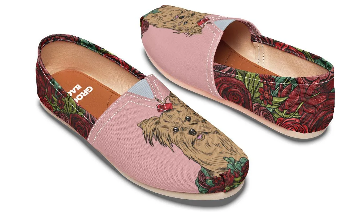 Illustrated Yorkie Terrier Casual Shoes