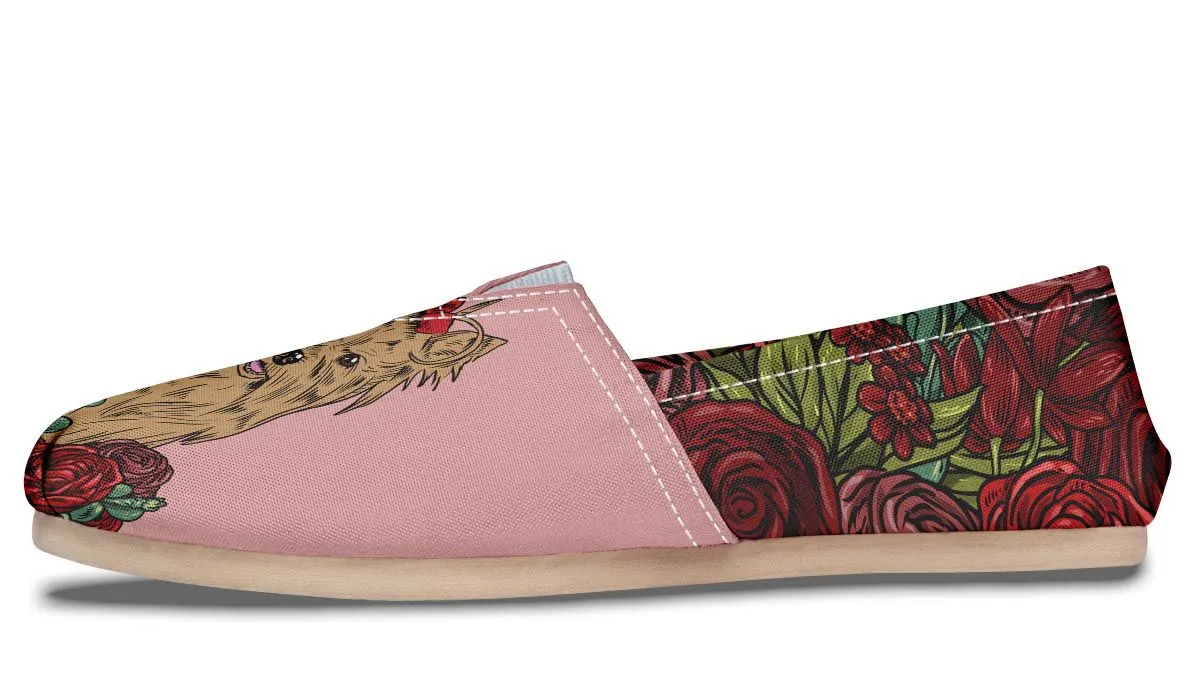 Illustrated Yorkie Terrier Casual Shoes