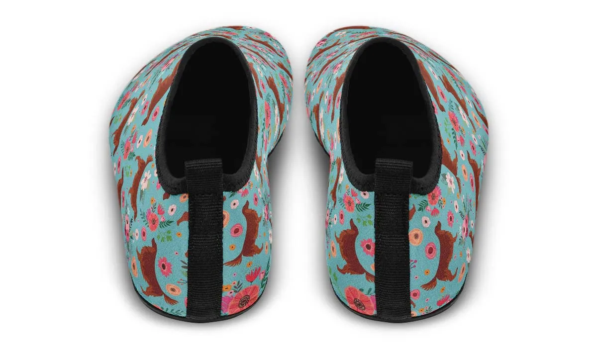 Irish Setter Flower Aqua Barefoot Shoes
