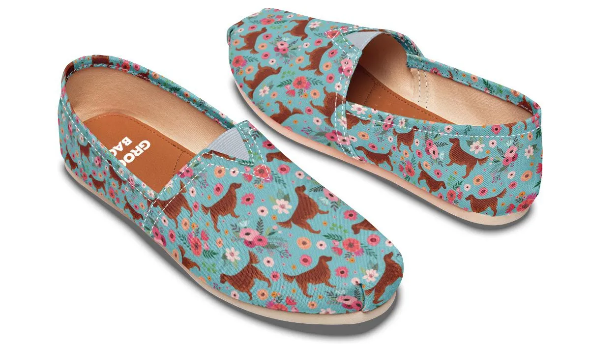 Irish Setter Flower Casual Shoes