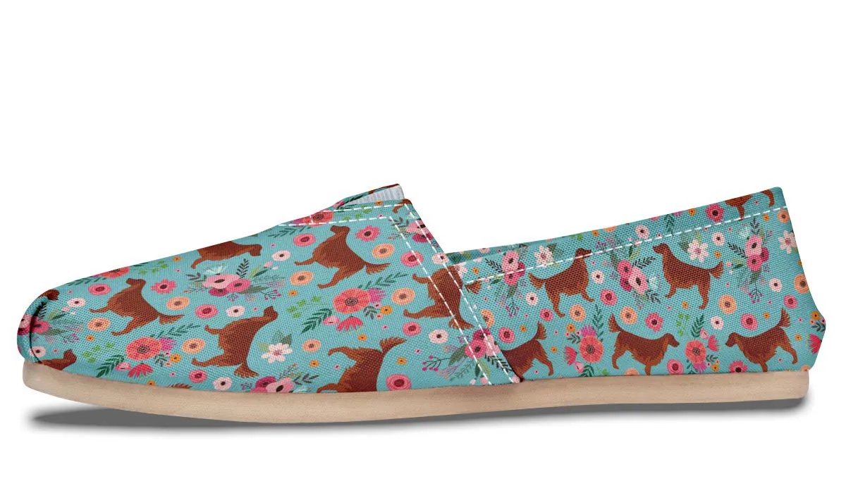 Irish Setter Flower Casual Shoes