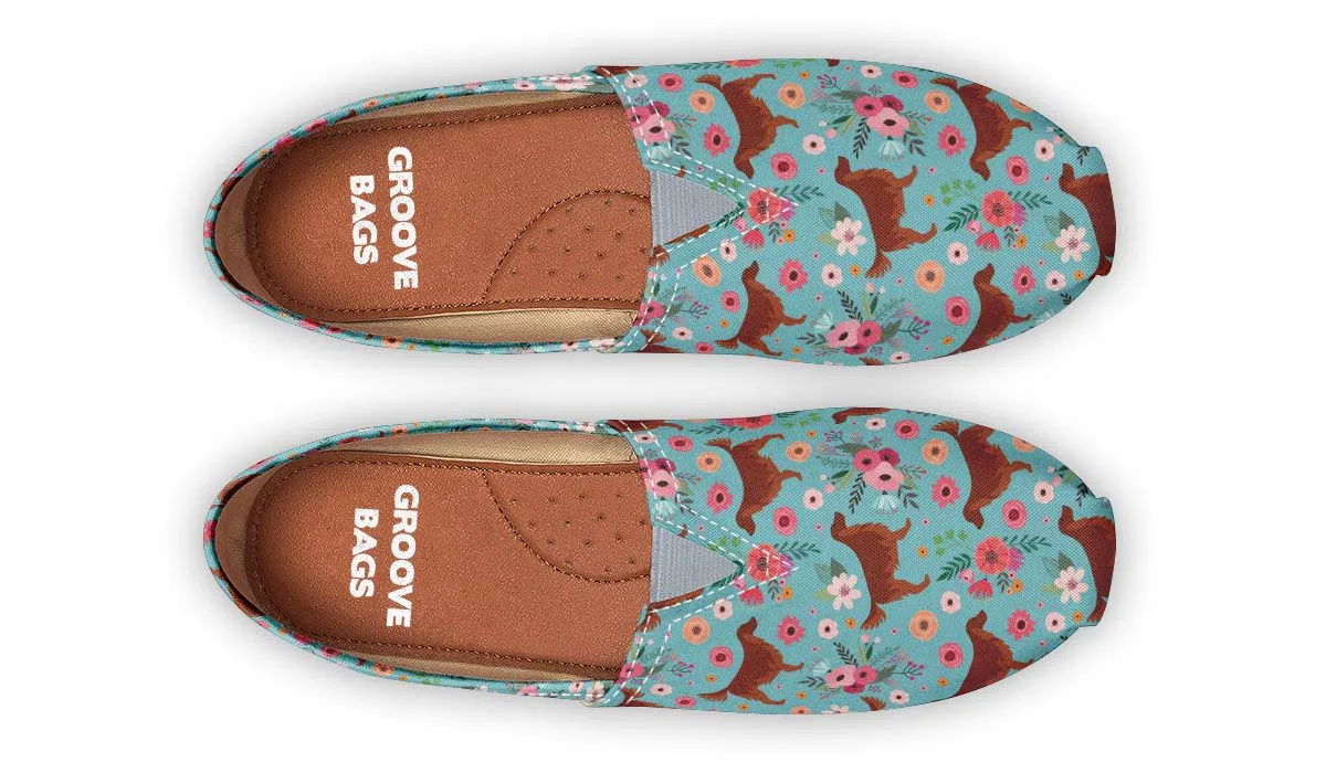 Irish Setter Flower Casual Shoes