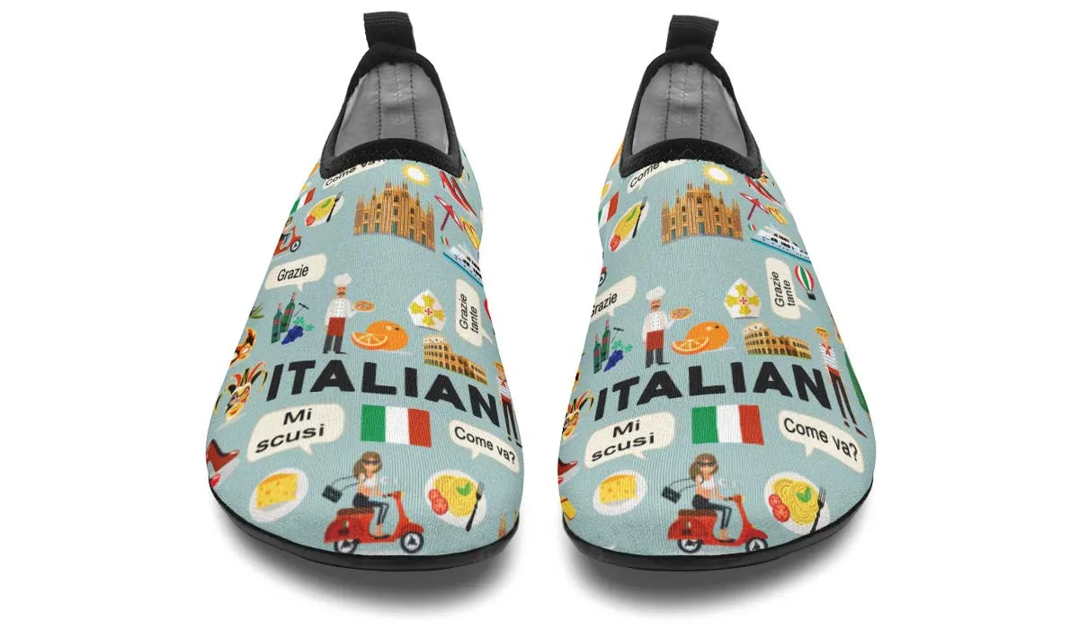 Italian Teacher Aqua Barefoot Shoes