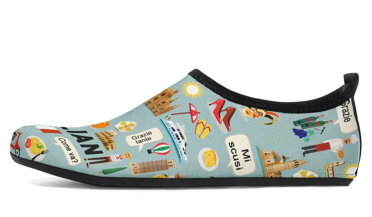 Italian Teacher Aqua Barefoot Shoes
