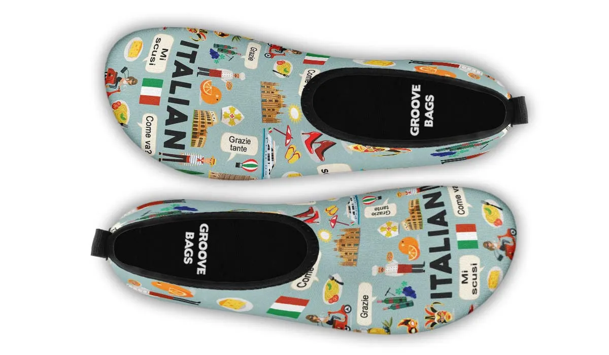 Italian Teacher Aqua Barefoot Shoes