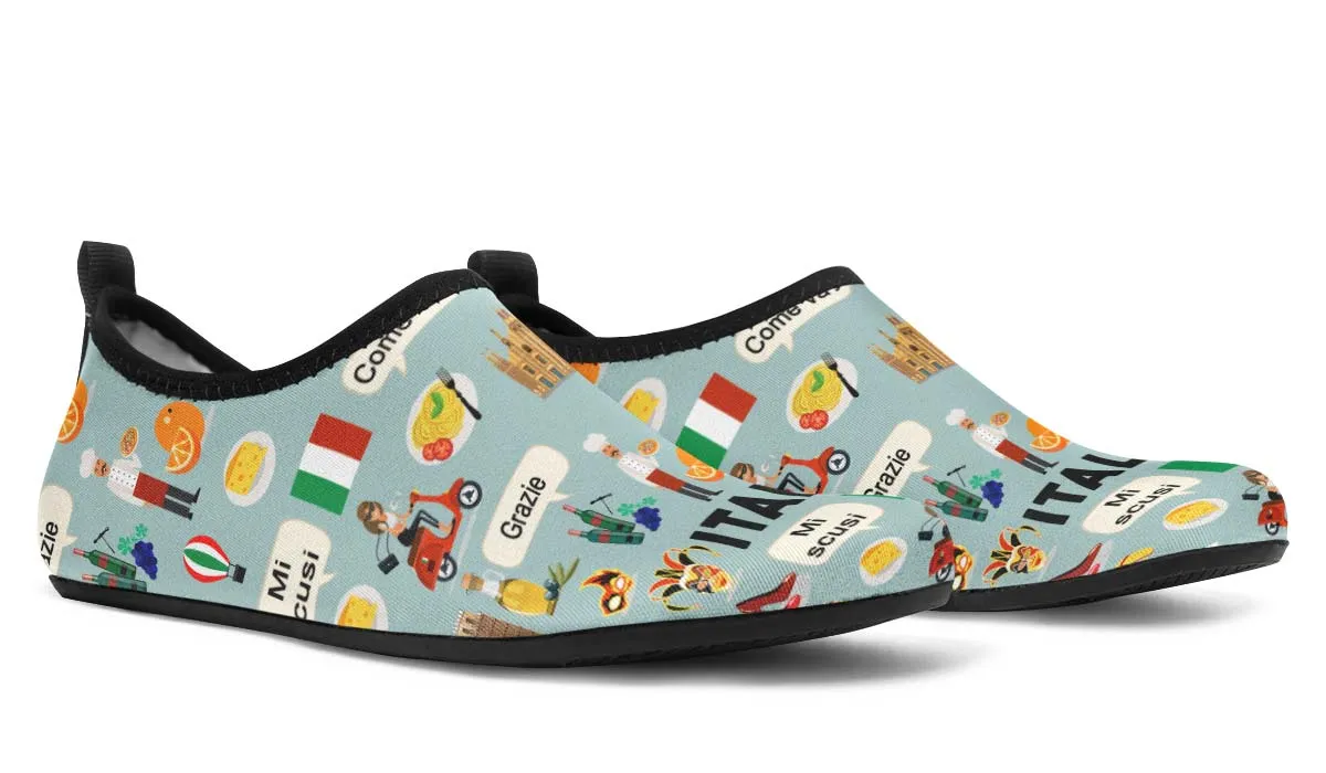 Italian Teacher Aqua Barefoot Shoes