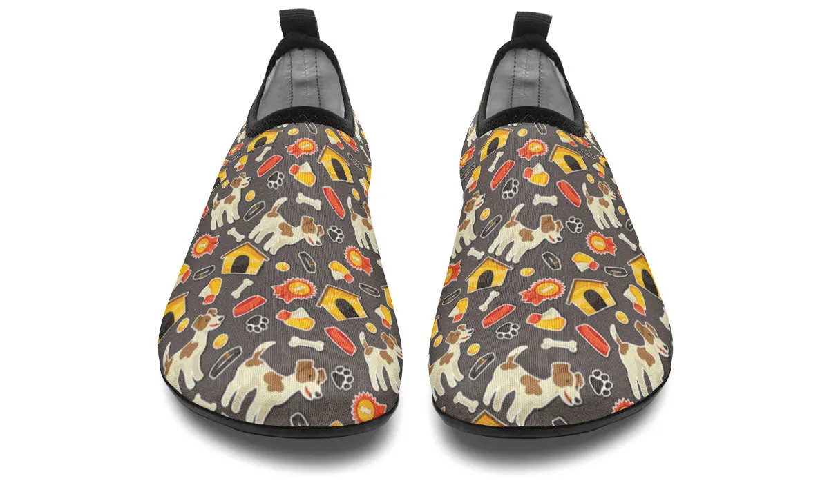 Jack Russel Pattern Sneaker Aqua Barefoot Shoes