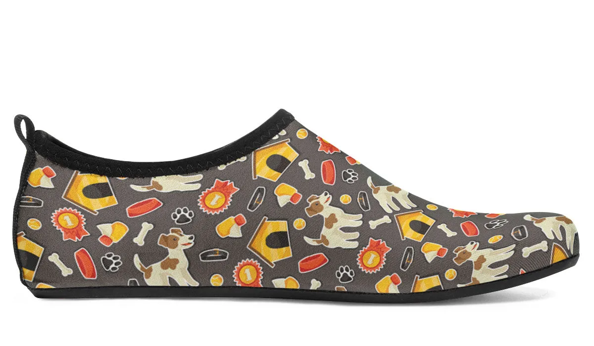 Jack Russel Pattern Sneaker Aqua Barefoot Shoes