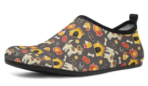 Jack Russel Pattern Sneaker Aqua Barefoot Shoes