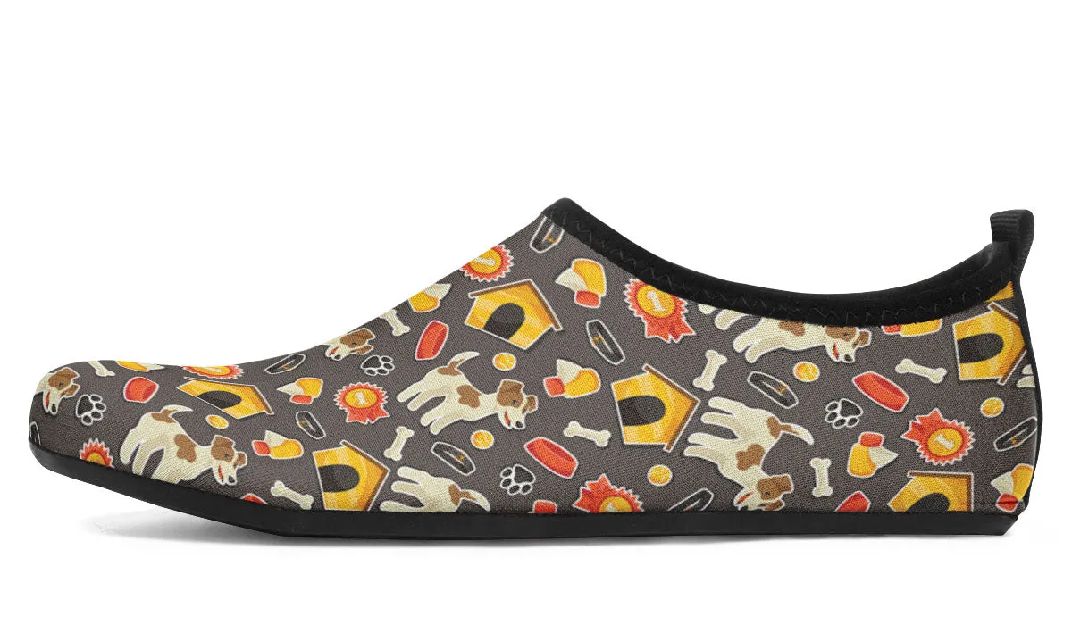 Jack Russel Pattern Sneaker Aqua Barefoot Shoes