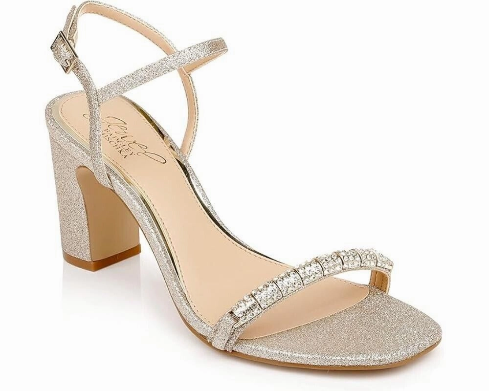 Jewel Badgley Mischka Slingback Women's 8.5 Charlee Embellished Sandal KHD545
