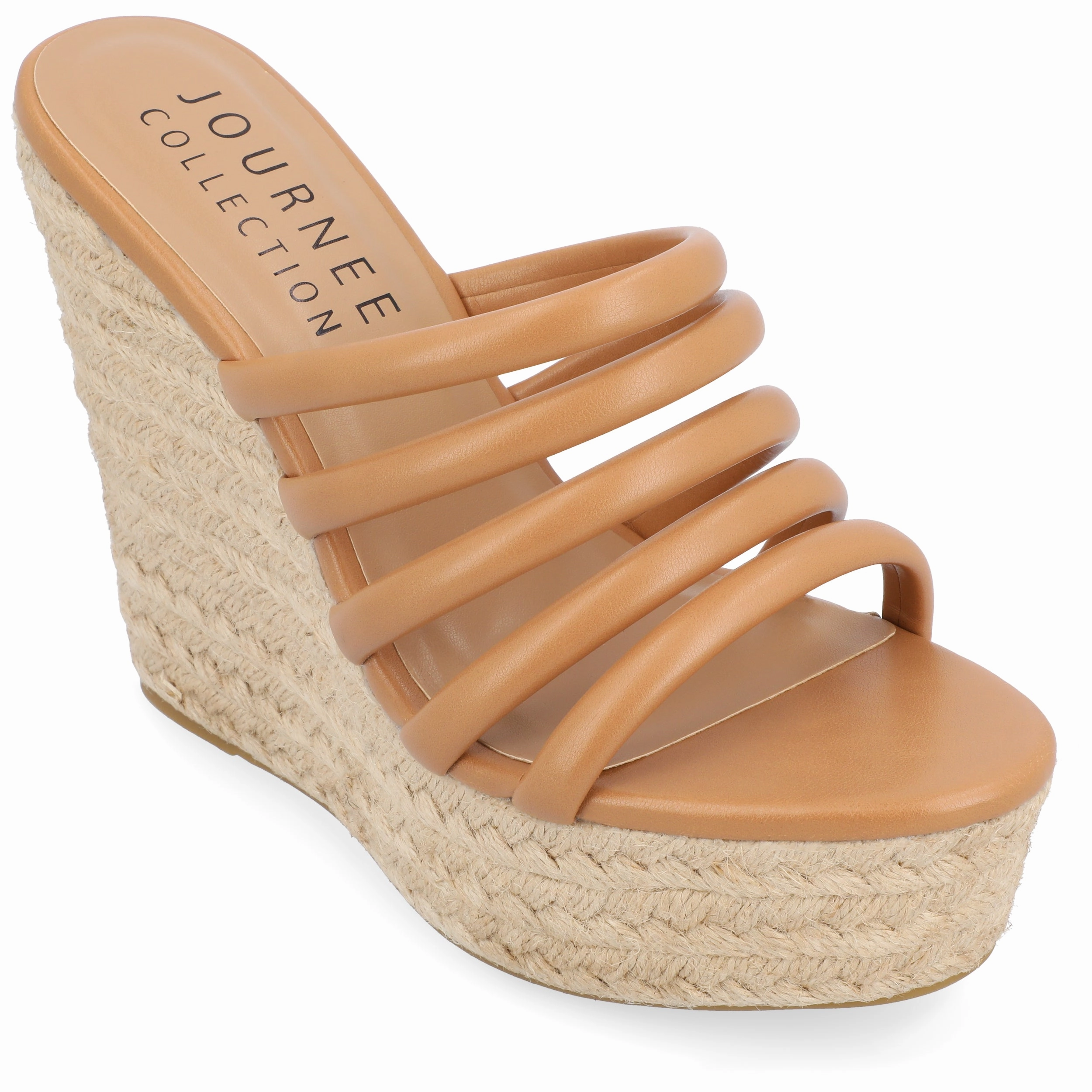 Journee Collection Womens Cynthie Tru Comfort Foam Slip On Espadrille Wedge Sandals