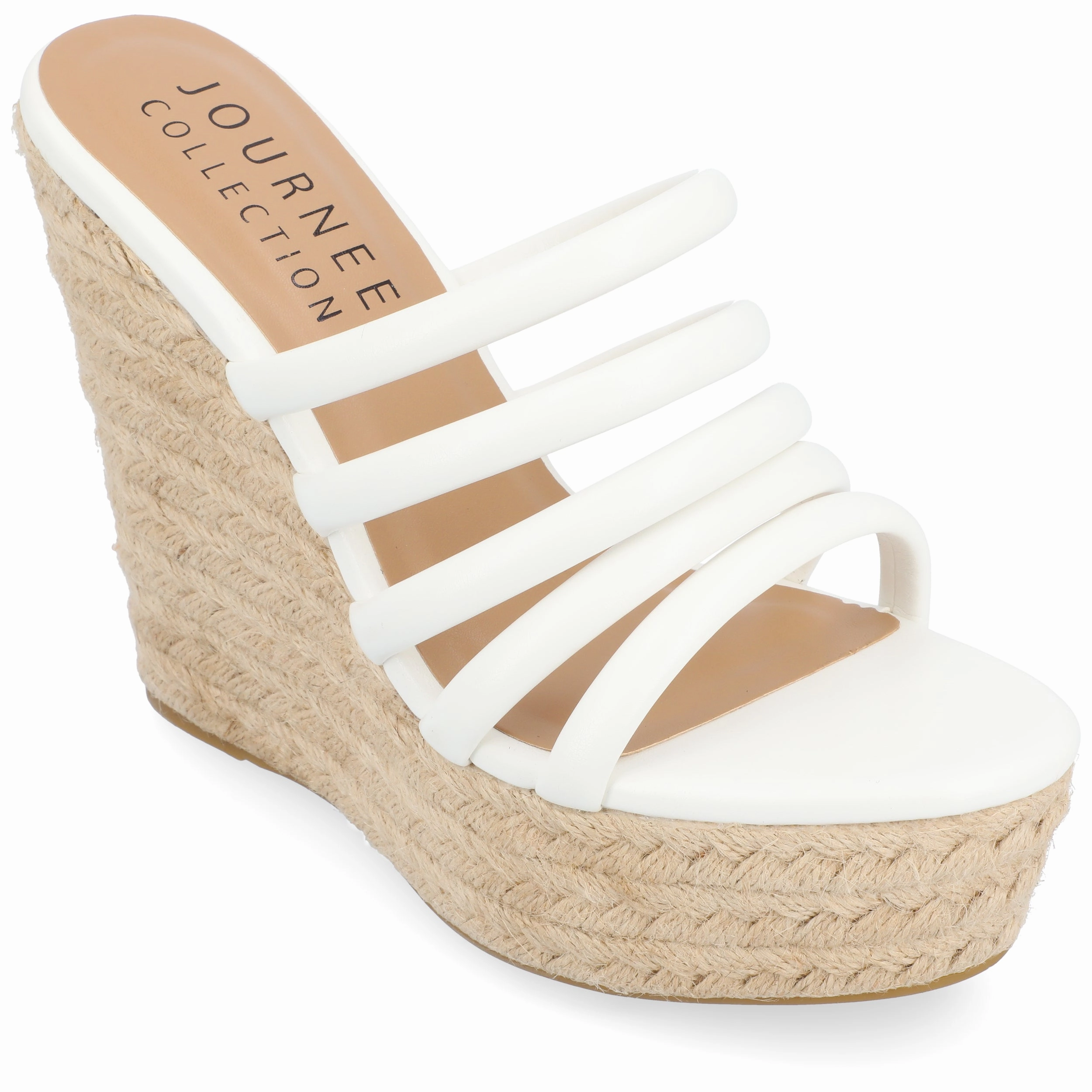 Journee Collection Womens Cynthie Tru Comfort Foam Slip On Espadrille Wedge Sandals