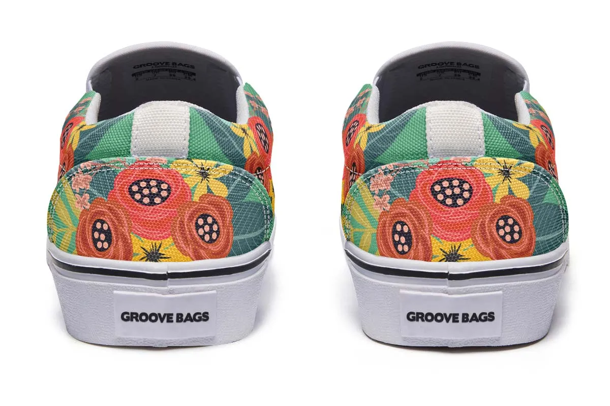 Joyful Black Pug Slip-On Shoes