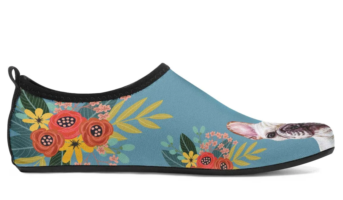 Joyful French Bulldog Aqua Barefoot Shoes
