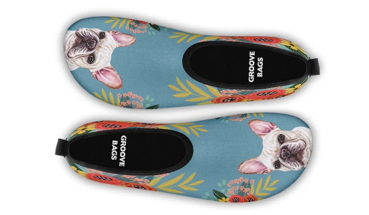 Joyful French Bulldog Aqua Barefoot Shoes
