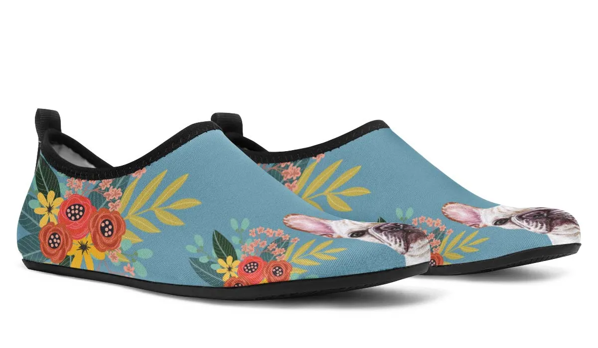 Joyful French Bulldog Aqua Barefoot Shoes