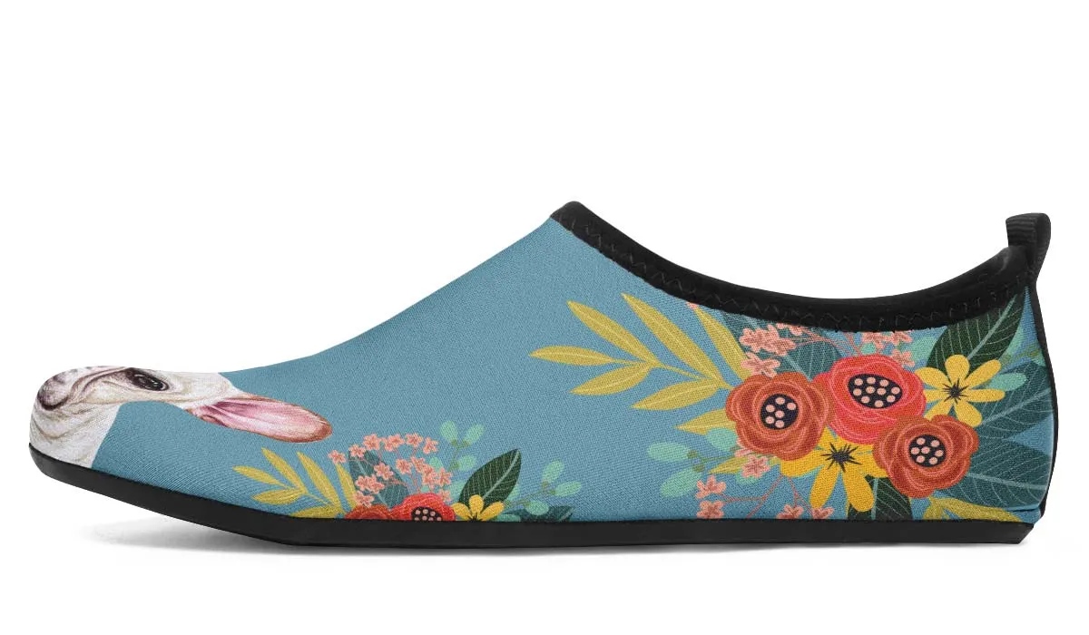 Joyful French Bulldog Aqua Barefoot Shoes