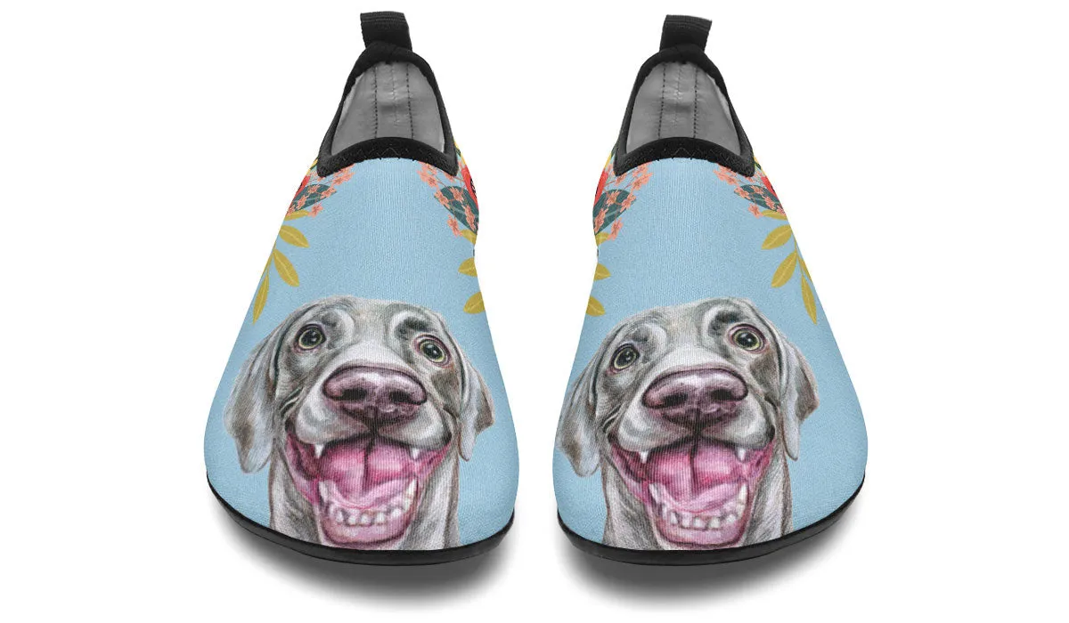 Joyful Weimaraner Aqua Barefoot Shoes