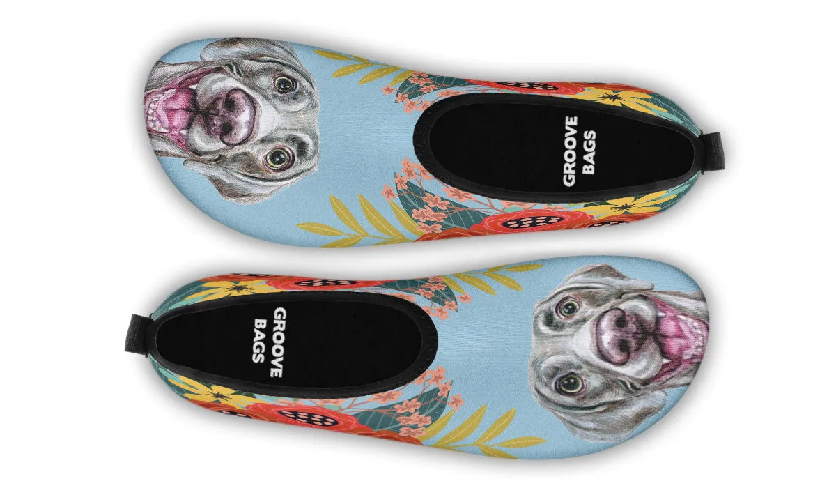 Joyful Weimaraner Aqua Barefoot Shoes