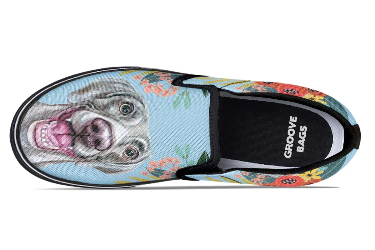 Joyful Weimaraner Slip-On Shoes