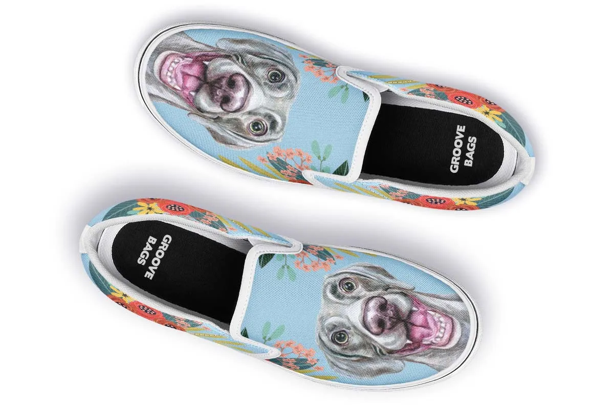 Joyful Weimaraner Slip-On Shoes