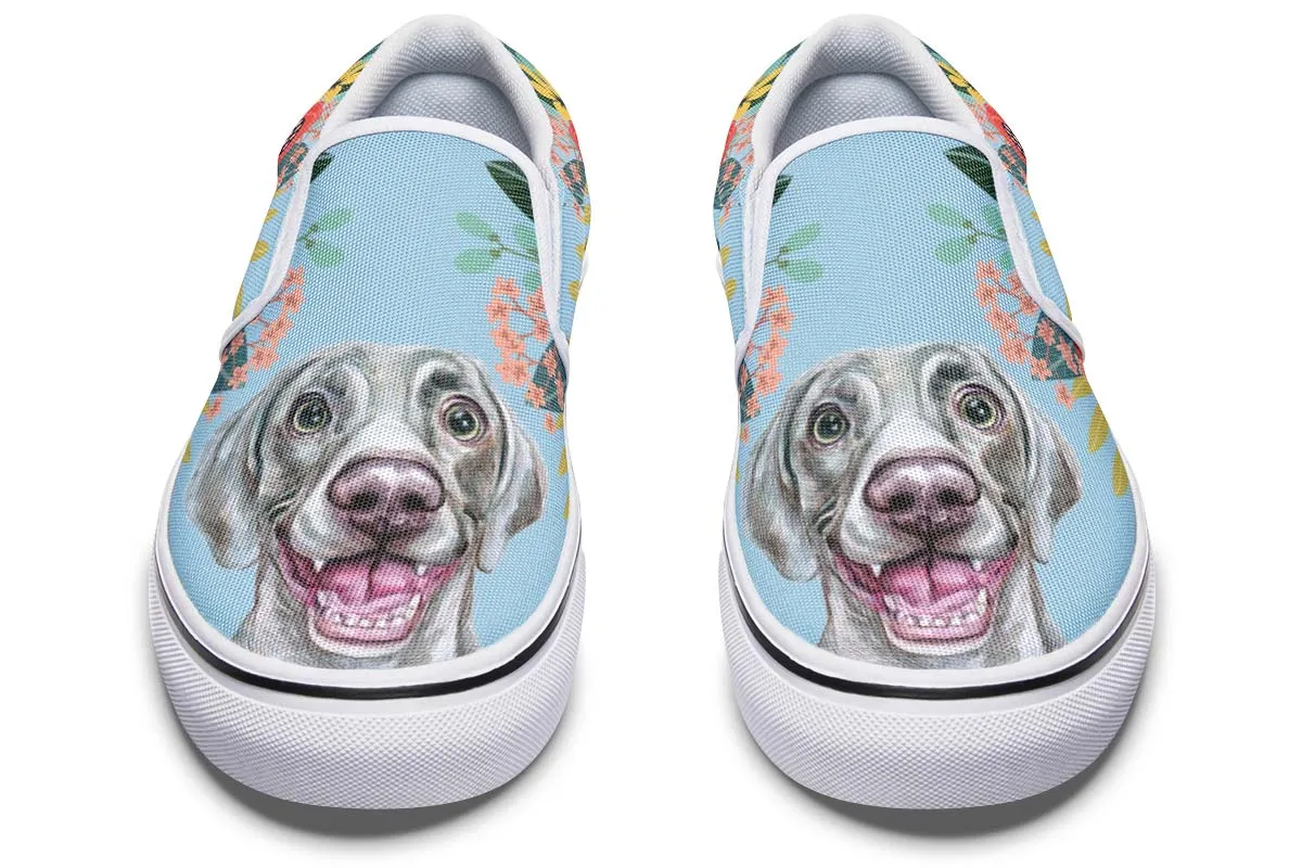 Joyful Weimaraner Slip-On Shoes