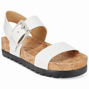 JUDIE Womens Solid Manmade Slingback Sandals