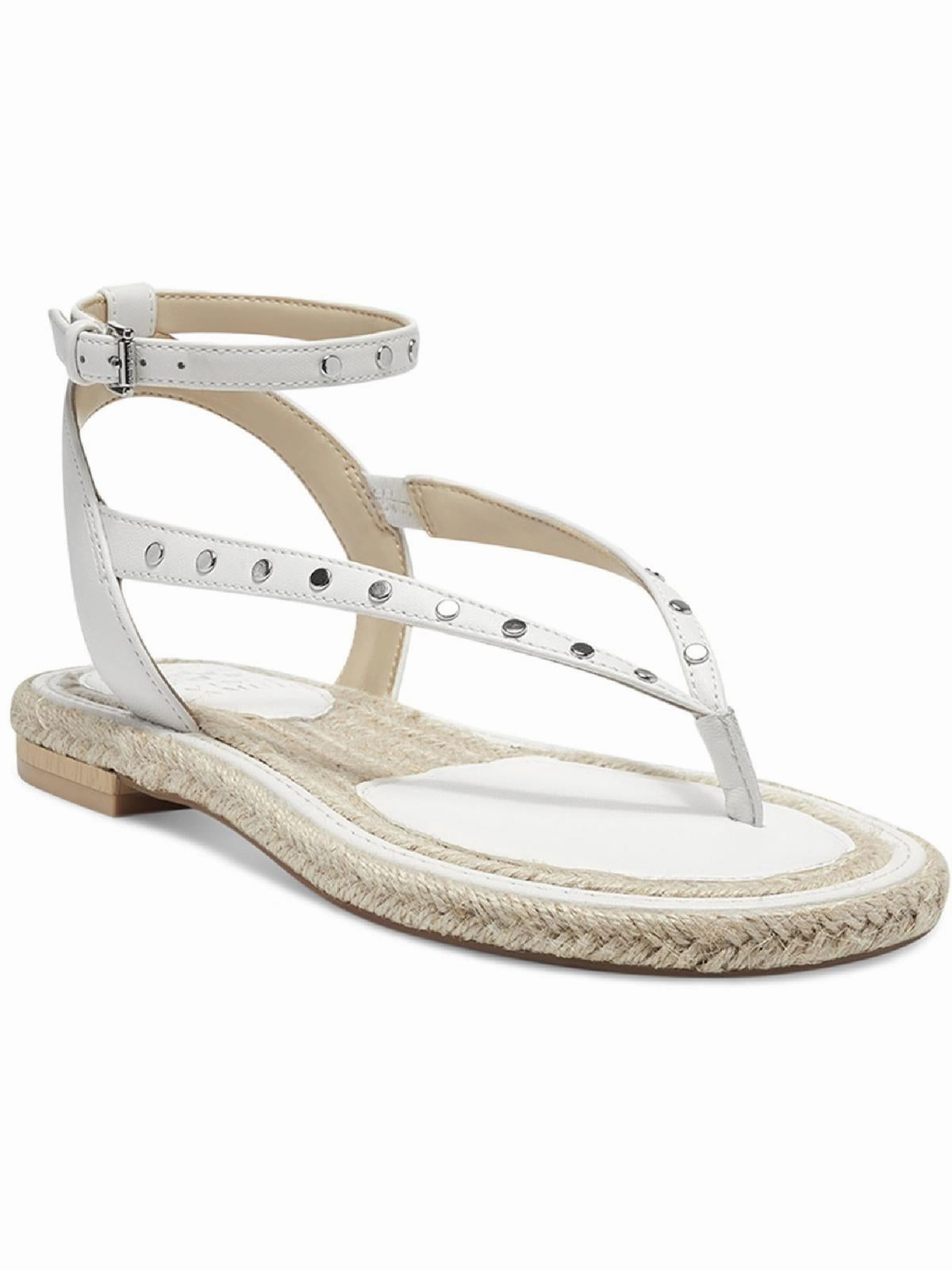 Kelmia Womens Leather Ankle Strap Strappy Sandals