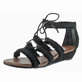 Kenzie Womens Ghillie Fringe Gladiator Sandals