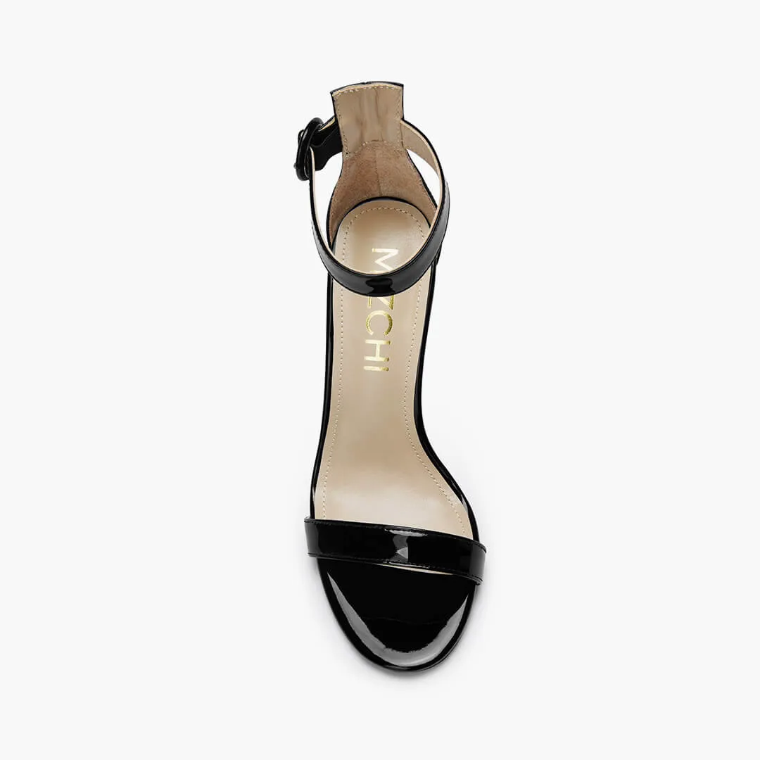 *KESIA BLACK PATENT - high sandal