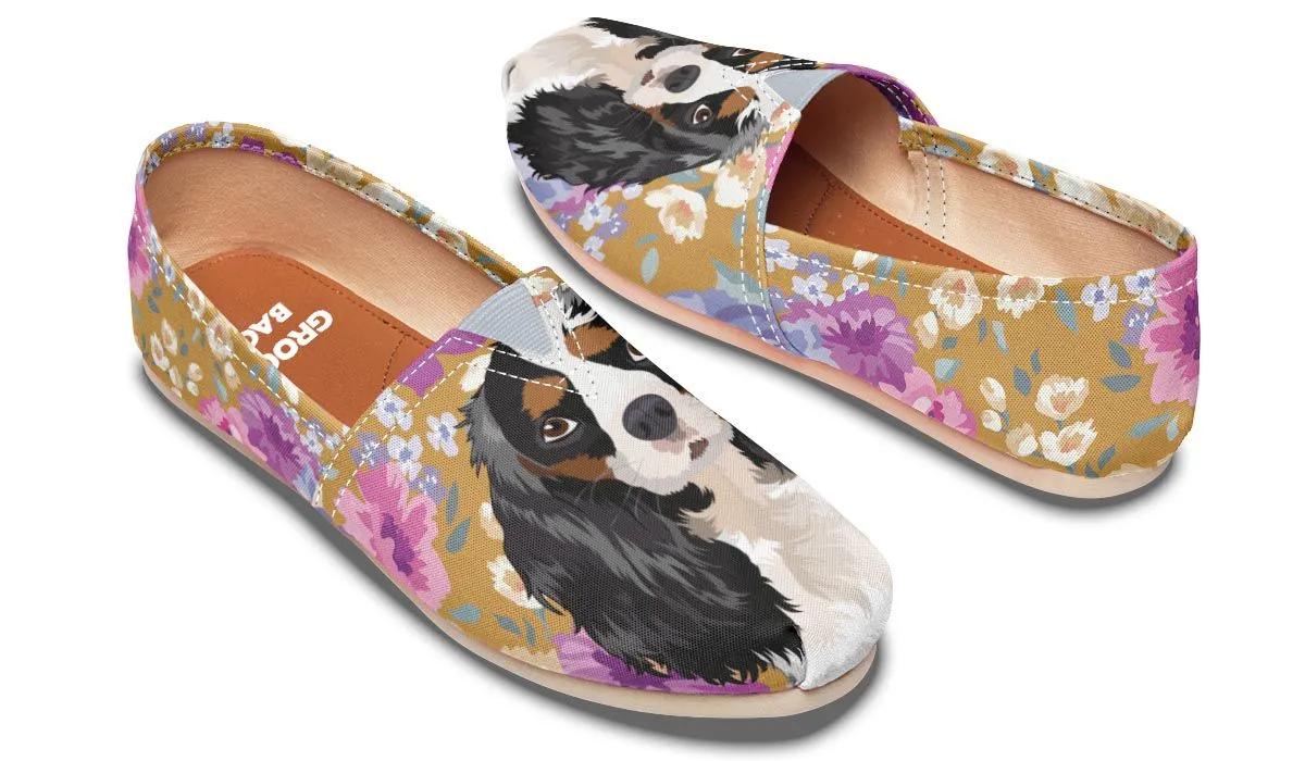 King Charles Spaniel Dog Portrait Casual Shoes