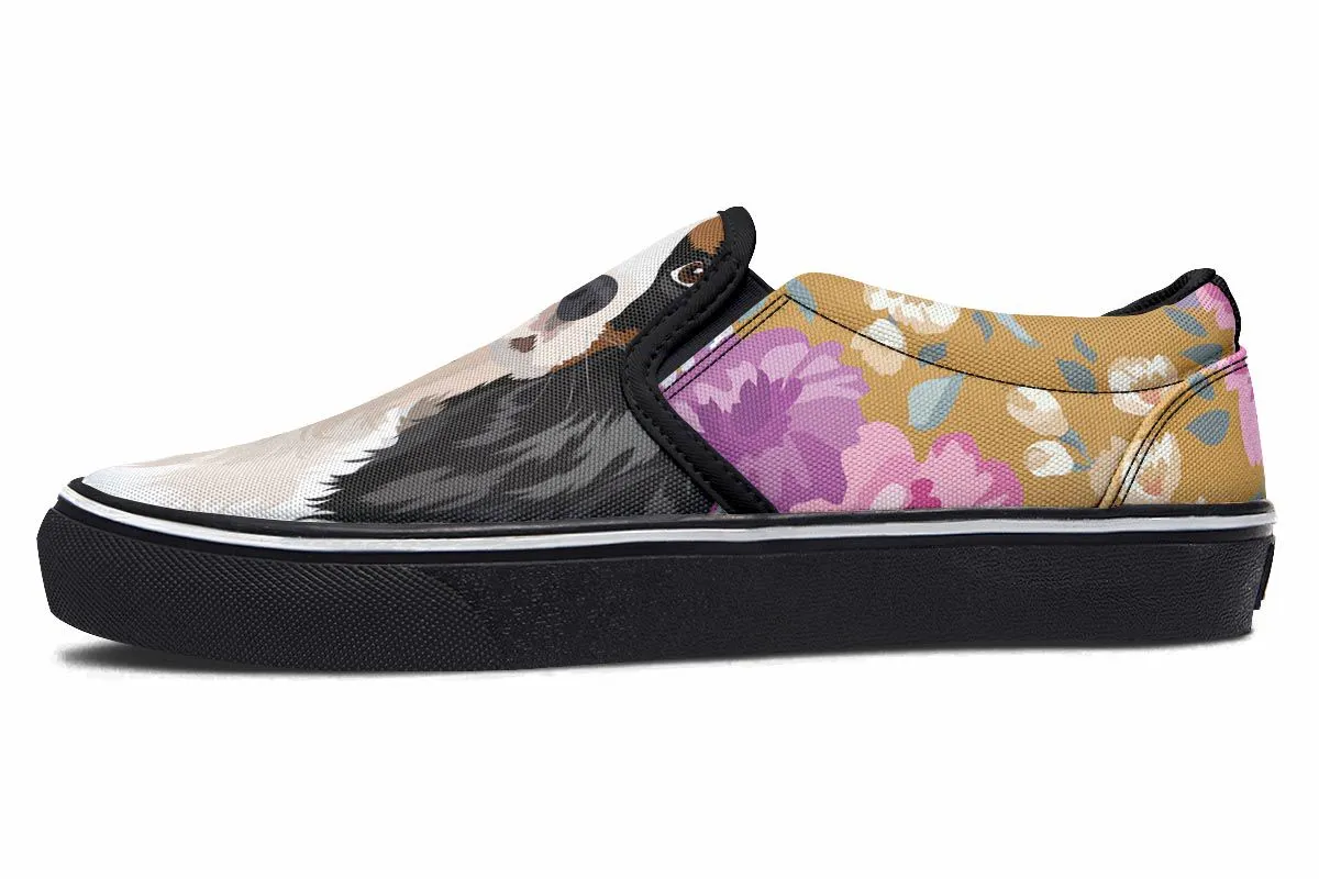 King Charles Spaniel Dog Portrait Slip-On Shoes