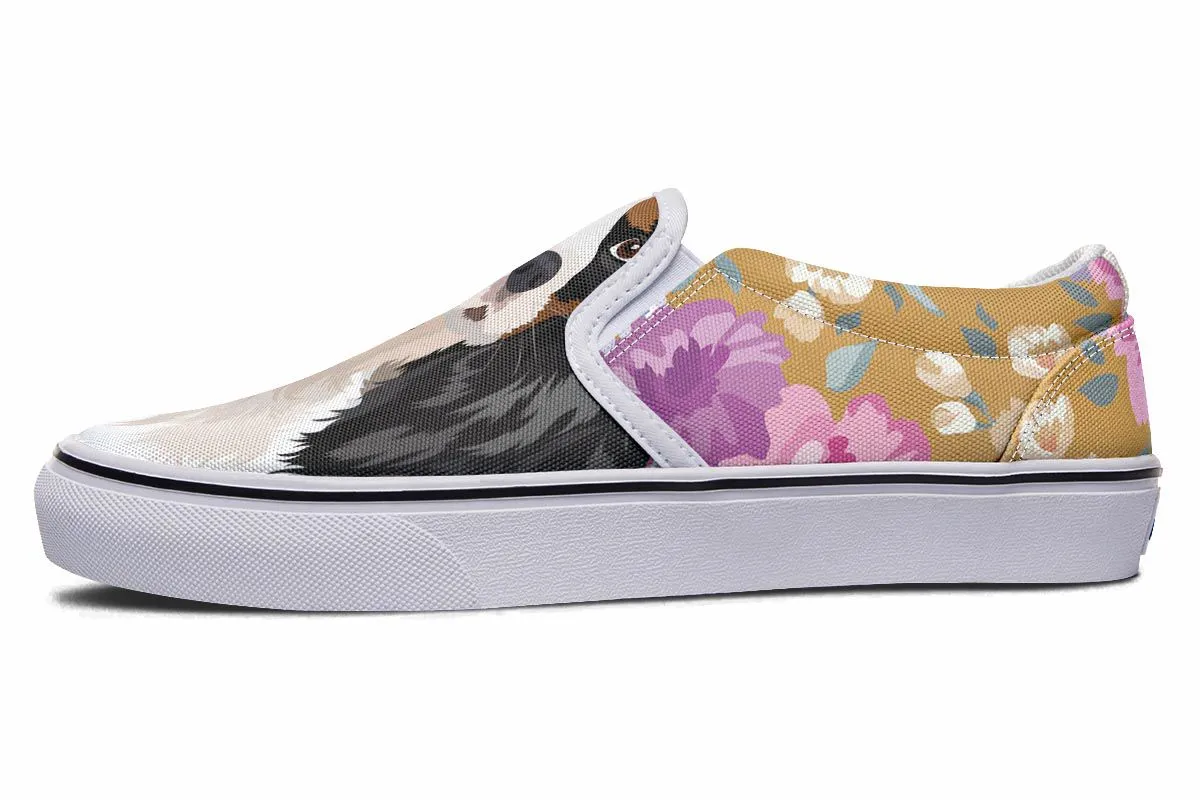 King Charles Spaniel Dog Portrait Slip-On Shoes