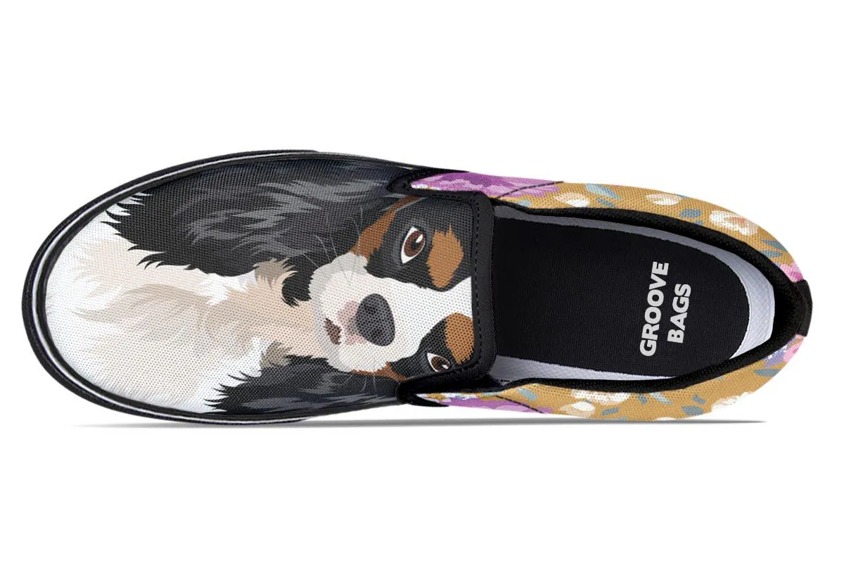 King Charles Spaniel Dog Portrait Slip-On Shoes