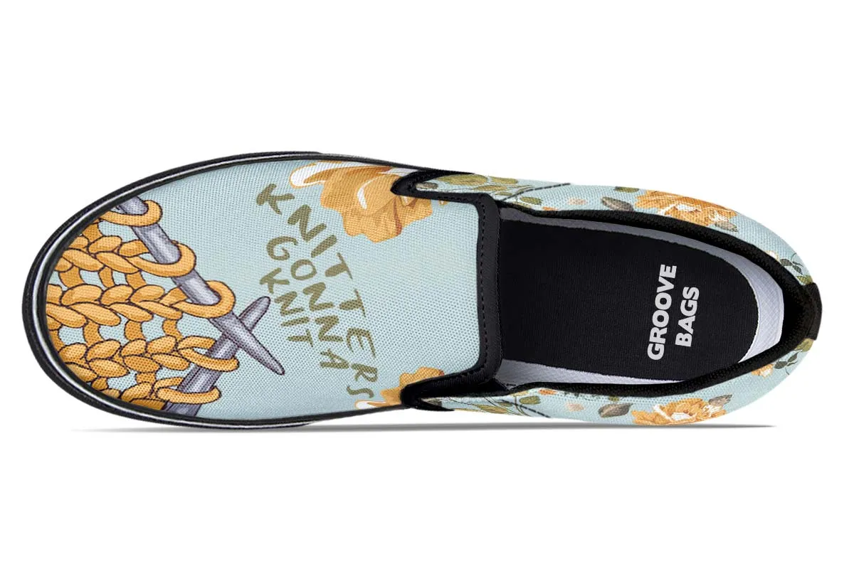Knitters Gonna Knit Slip-On Shoes