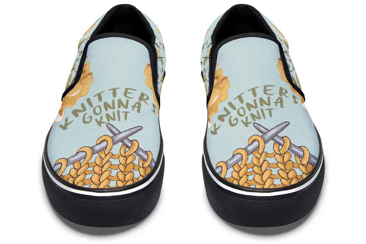 Knitters Gonna Knit Slip-On Shoes